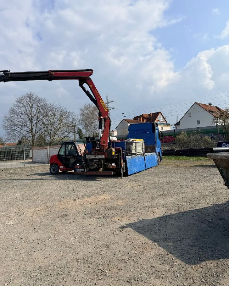 Stahlkonstruktion im Bau